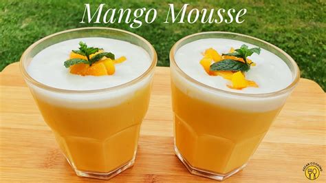 Mango Mousse Recipe Only 3 Ingredients Mango Mousse Food Fusion Asian Cooking Youtube