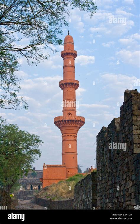 Chand Minar Inside Davagiri Fort In Daulatabad Near Aurangabad India