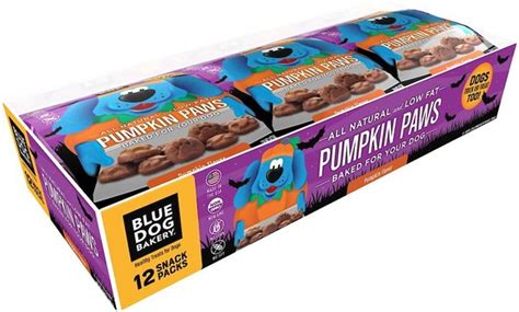 Blue Dog Bakery Pumpkin Paws Baked Dog Treat Snack Packs 12 Count