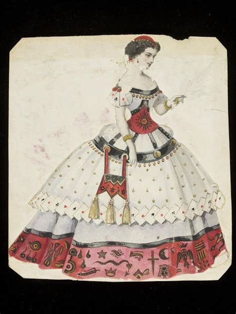 Design For A Fancy Dress Costume Fortune Teller 1860s In The Swans