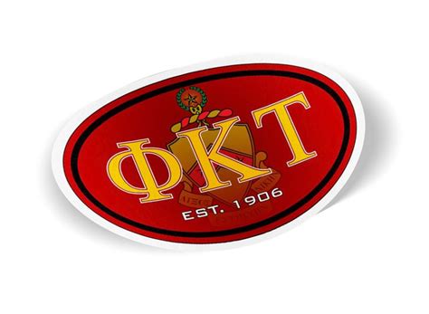 Phi Kappa Tau Color Oval Decal Sale 695 Greek Gear