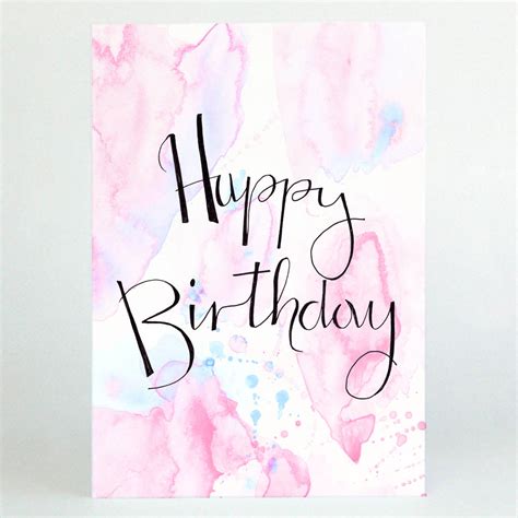 Pink Happy Birthday Card By Ajcde