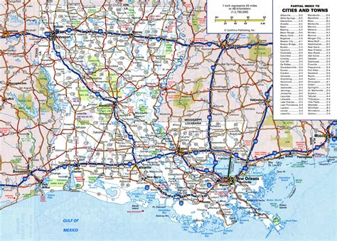 Louisiana Detailed Roads Mapmap Of Louisiana With Cities And Highways