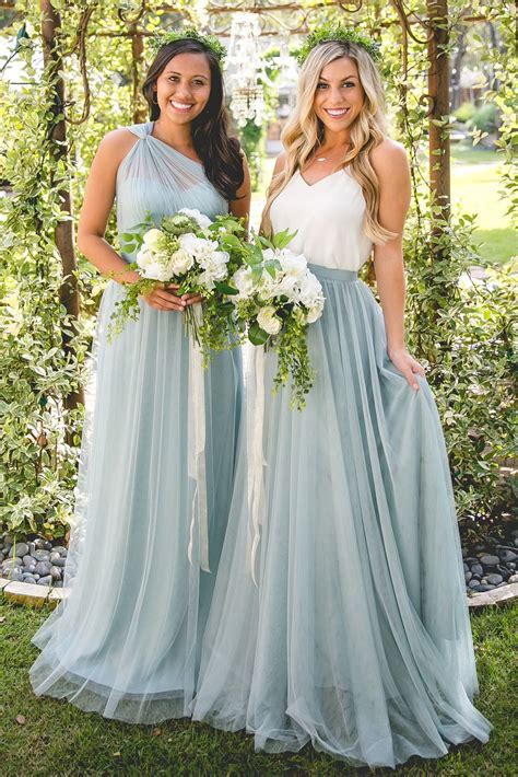 Skylar Skirt In Tulle Bridesmaid Separates Revelry Mint Green