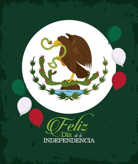 Mexico Independence Day Emblem 4220534 Vector Art At Vecteezy