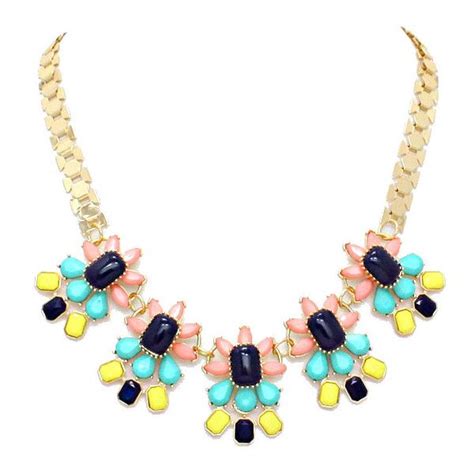 South Of France Neon Stone Mix Bloom Necklace Neon Jewelry Neon