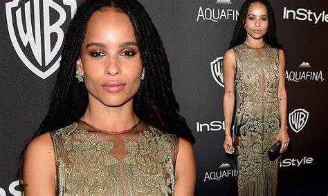 Braless Zoe Kravitz Reveals Her Nipples In Sheer Dress At Golden Globes 2016 Party Daily Mail