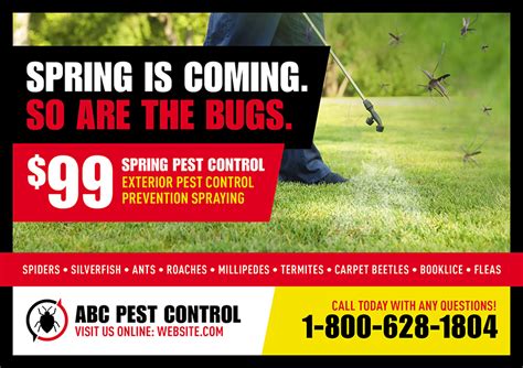 Brilliant Pest Control Direct Mail Postcard Advertising Examples