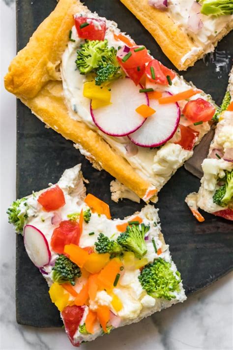 Veggie Pizza Recipe Crescent Roll Pizza The Cookie Rookie® Video
