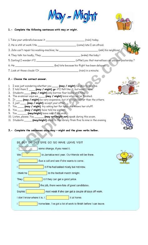 Might May Esl Worksheet By Mexe