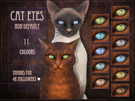 Cat Eyes By Remussirion Sims 4 The Sims Haustiere