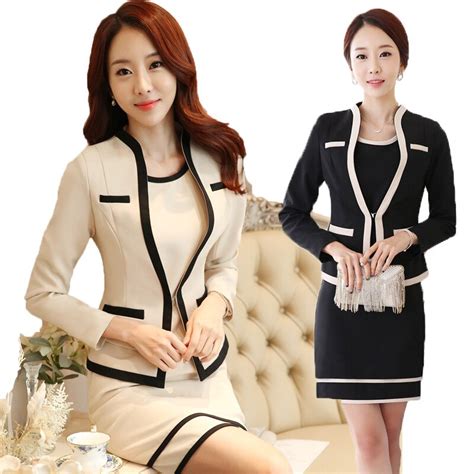 S 3xl Korean New Ol Graceful Fashion Professional Set Dress Occupational Womens Suits Blazer