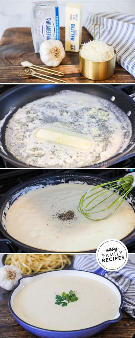 A homemade alfredo sauce made with milk and flour that only takes about 15 minutes to make! CRAZY Easy Homemade Alfredo Sauce · Easy Family Recipes
