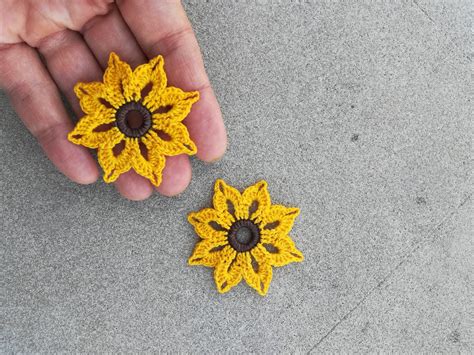 Little Sunflowers For Earrings A Commission Rcrochet