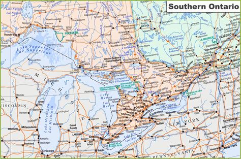 Map Of Southwestern Ontario Canada Secretmuseum