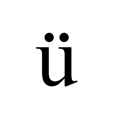 ü | latin small letter u with diaeresis | Times New Roman, Regular ...