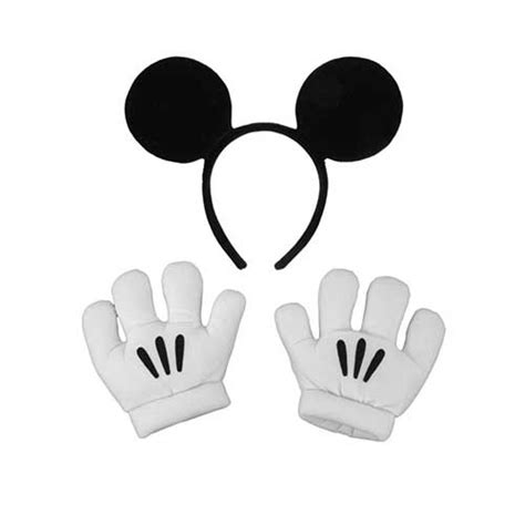 Mickey Mouse Ears And Gloves Licensed Costume World