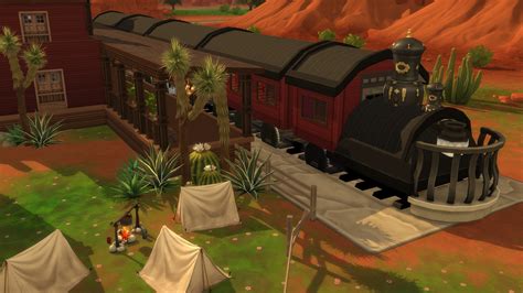 Full Western Town With Functional Train By Bradybrad7 At Mod The Sims 4