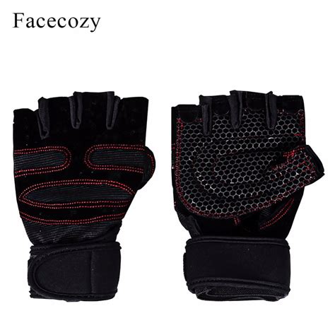 Facecozy Hiking Gloves Outdoor Sports Half Finger Gloves Anti Slip