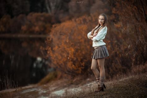 wallpaper sunlight forest women outdoors model blonde nature socks smiling skirt