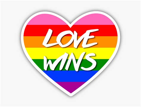 Love Wins Gay Pride Heart Flag Sticker Pride Heart Love Wins Free