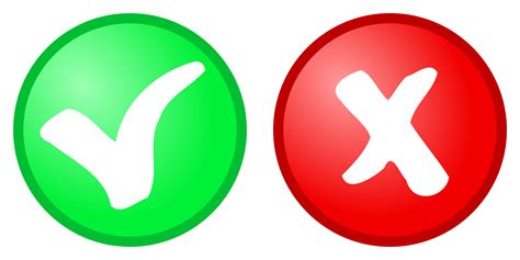 Clipart Red Green Ok Not Ok Icons