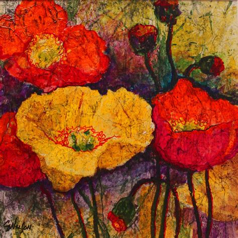 Carol Nelson Fine Art Blog Poppylicious Acrylic Poppy Floral Faux