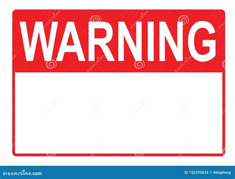 Warning Sign Danger Sign With Blank Space For Your Text Printable Paper