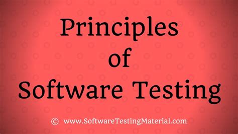 Seven Software Testing Principles Youtube