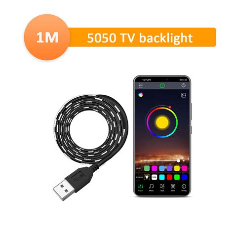 colorrgb tv backlight usb powered led strip light rgb5050 for 24 inch 60 inch tv mirror pc app
