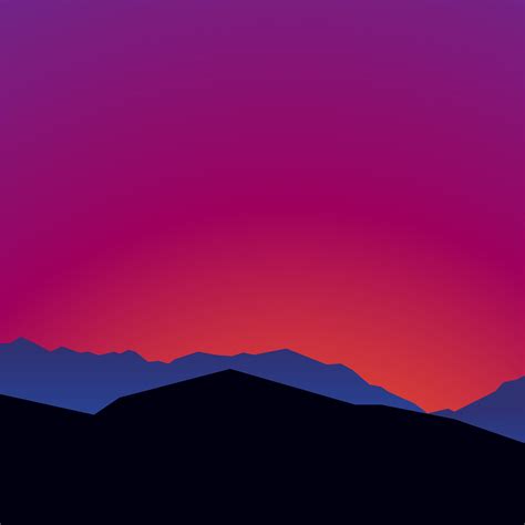 Mountain Landscape Sunset Minimalist 15k Ipad Pro Wallpapers Free Download