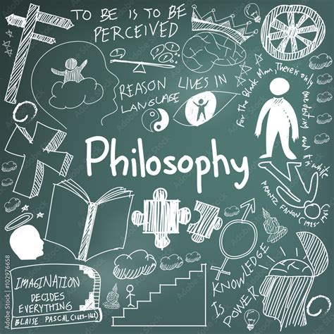 World Philosophy And Religion Doctrine Chalk Handwriting Doodle Sketch