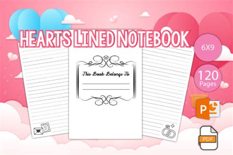 Valentine Lined Notebook For Printable Graphic By Brown Cupple Design