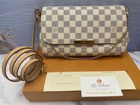 SOLD Louis Vuitton Favorite MM Damier Azur Clutch Bag (DU1127) - Reetzy