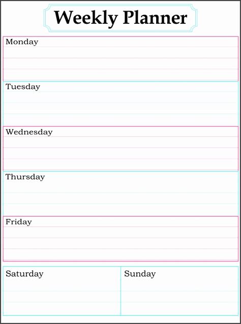 9 Download Free Daily Schedule Template Sampletemplatess