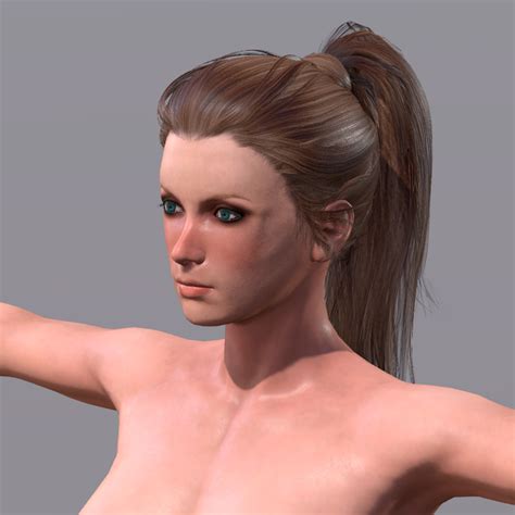 Game Ready Character Animated Rigged Woman D Model Dae Fbx C D