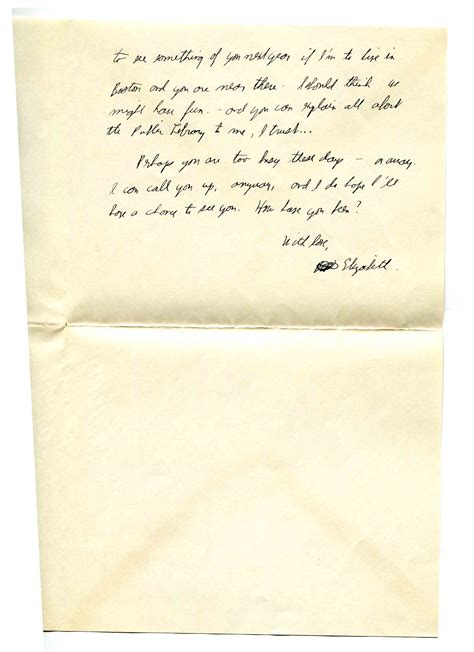 Elizabeth Bishop Letter To Louise Bradley · Wylie House Exhibits