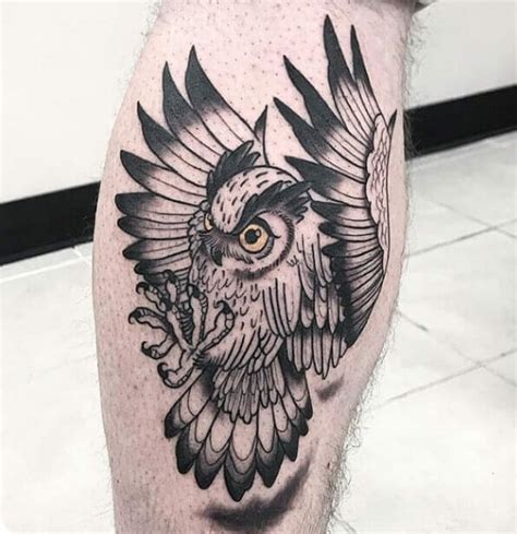 12 Realistic Flying Owl Tattoo Designs And Ideas Petpress
