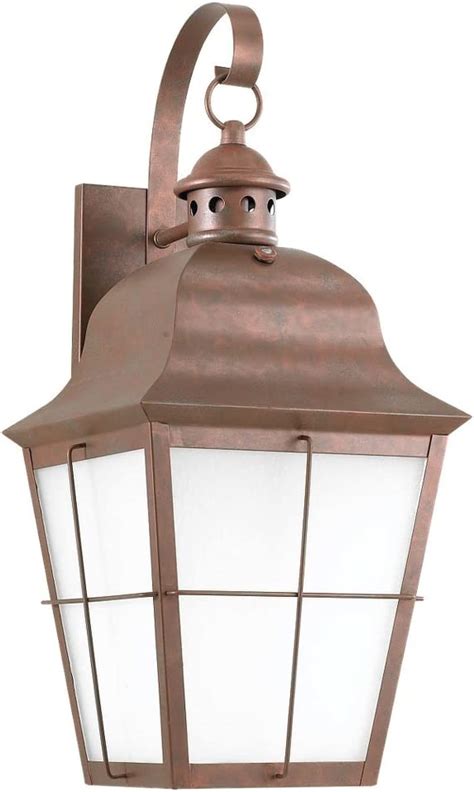 Sea Gull Lighting Chatham Outdoor Wall Lantern In Weathered Copper