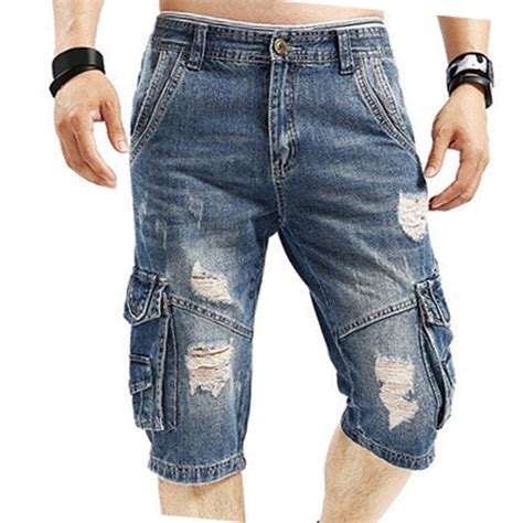 Mens Denim Shorts With Side Pockets