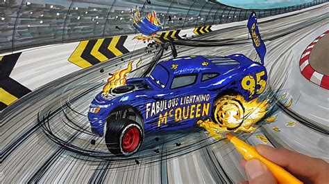 Regarde des vidéos courtes sur #inkleuren sur tiktok. How to draw Fabulous Lightning McQueen Crash Scene CARS 4 ...