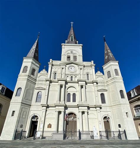 Saint Louis Cathedral Jackson Square New Orleans French Quarter Stock