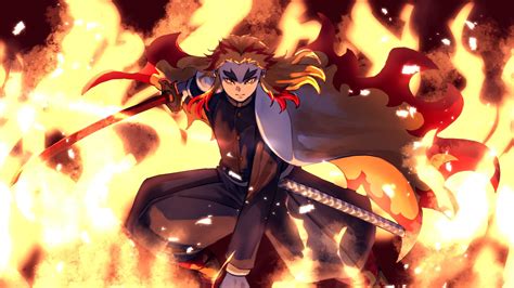 3840x2160 Kyojuro Rengoku From Demon Slayer 4k Wallpaper Hd Anime 4k