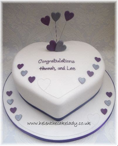Heart Engagement Cake By Helen The Cake Lady Engagement Cakes