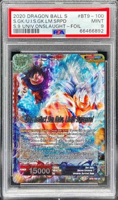 Dragon Ball Super Card Ultra Instinct Son Goku Limits Surpassed Bt9