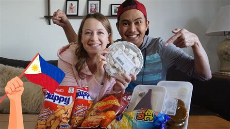My American Wife Tries New Filipino Snacks Youtube