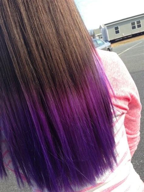 Purple Dipped Ombre Long Hairstyles How To
