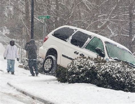 The Deep South Sees Rare Snowfall Picture Southern Snow Storm Abc News