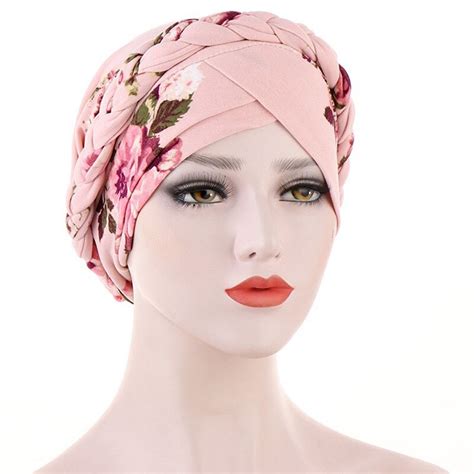 Print Turban Hat 2020 New Inner Hijab Caps For Women Muslim Stretch