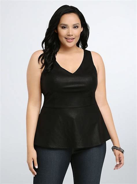 Faux Leather Peplum Top Leather Peplum Tops Leather Peplum Flattering Outfits